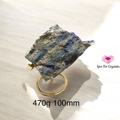 Lapis Lazuli Raw (MANIFESTATION MASTER PRE-ACTIVATED STONE) with Acrylic Stand 470g 100mm Raw crystals