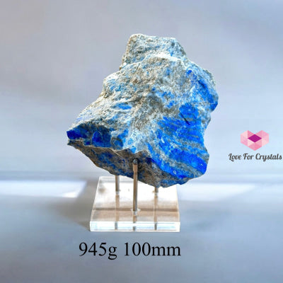 Lapis Lazuli Raw (MANIFESTATION MASTER PRE-ACTIVATED STONE) with Acrylic Stand 945g 100mm Raw crystals
