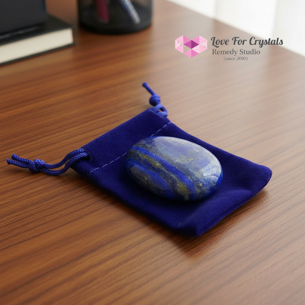 Lapis Lazuli Success Guard Palm Stone 45mm (encoded & activated) Random Piece (45mm) Lapis Lazuli
