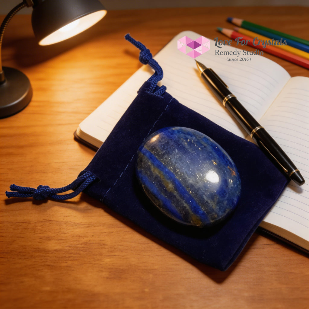 Lapis Lazuli Success Guard Palm Stone 45mm (encoded & activated) Random Piece (45mm) Lapis Lazuli