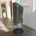 Large Raw Black Tourmaline with Stand (3.4 kgs) Brazil - 3.4kgs - Black tourmaline