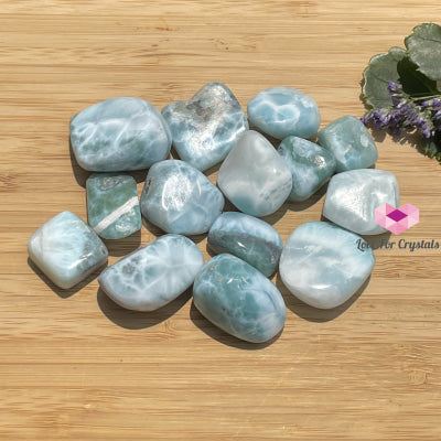 Larimar Tumbled (Aa) Dominican Republic Stones