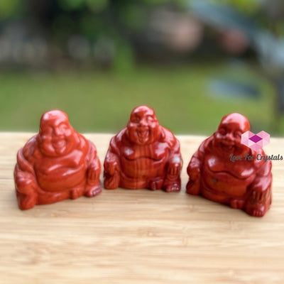 Laughing Buddha Crystal Carved 2 Red Jasper (Per Piece) Carving