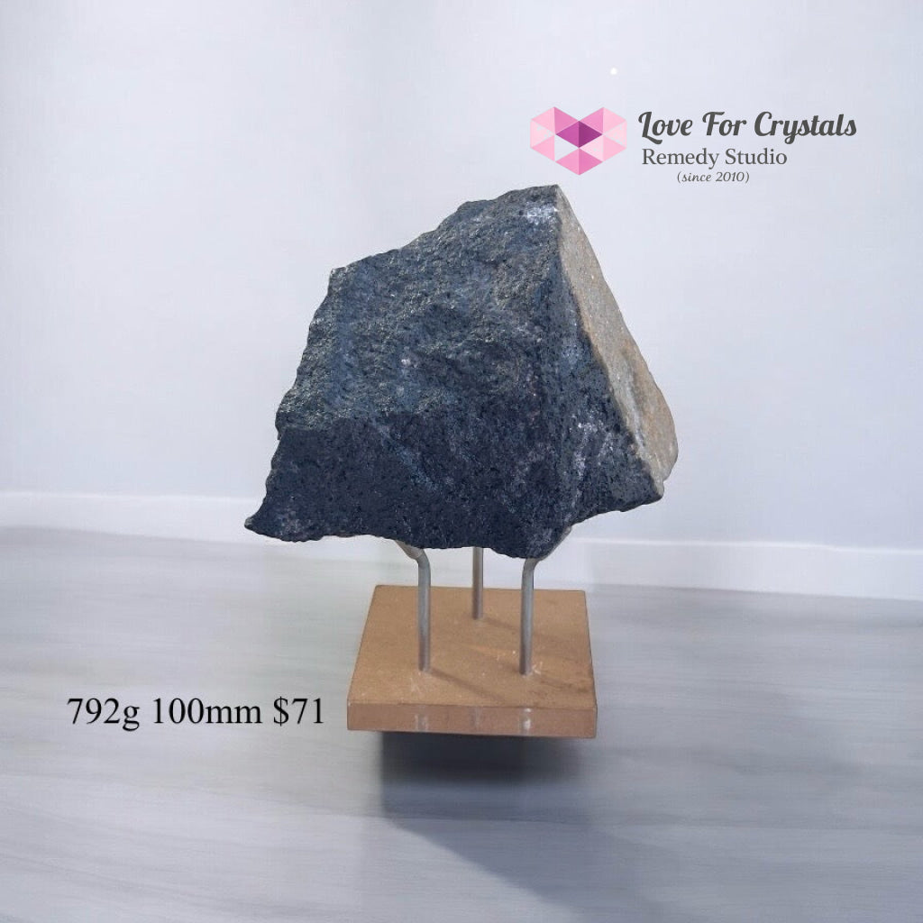 Lava Stone Raw (Unshakable Strength & Protection PRE-ACTIVATED STONES) With Acrylic Stand 792g 100mm Large crystals