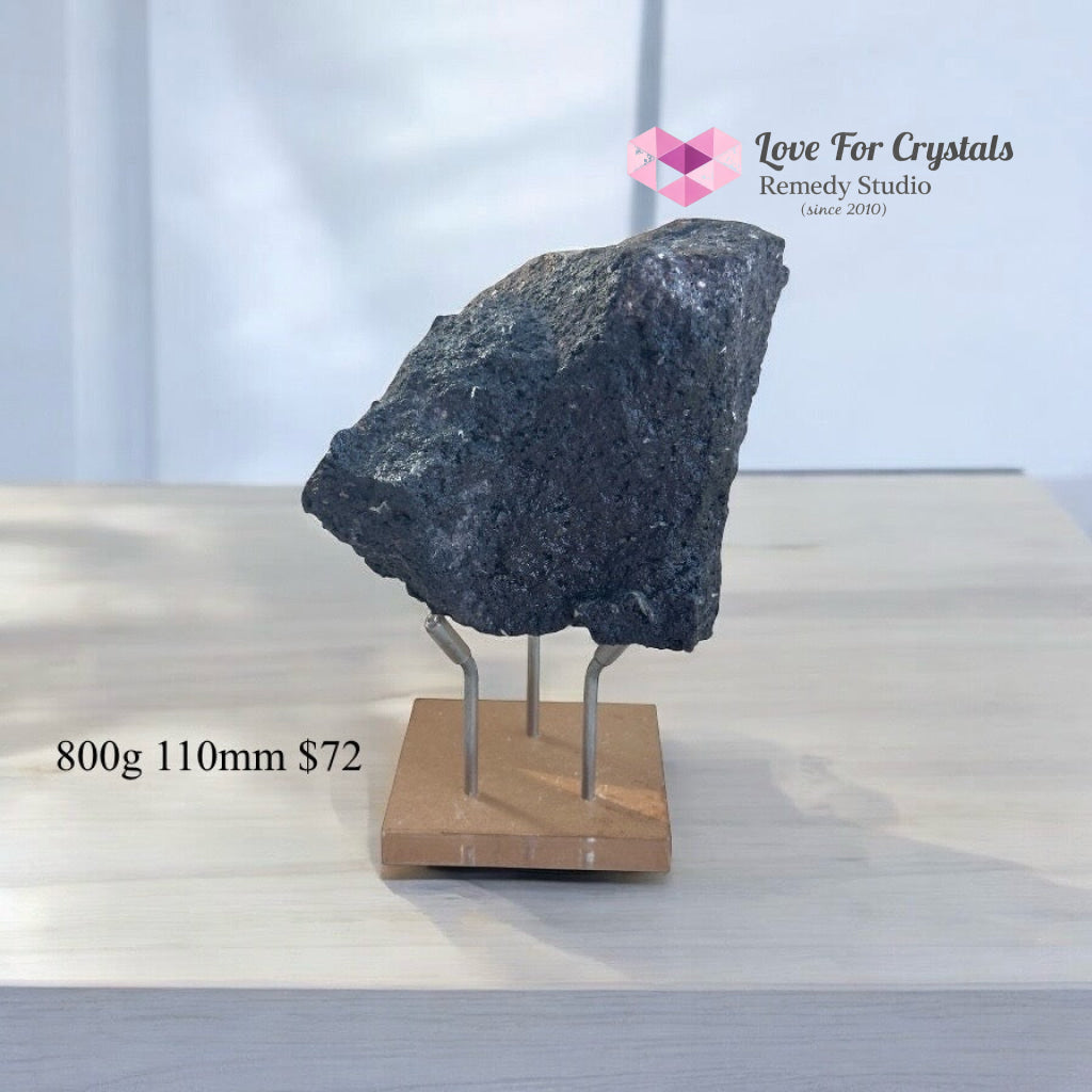Lava Stone Raw (Unshakable Strength & Protection PRE-ACTIVATED STONES) With Acrylic Stand 800g 110mm Large crystals