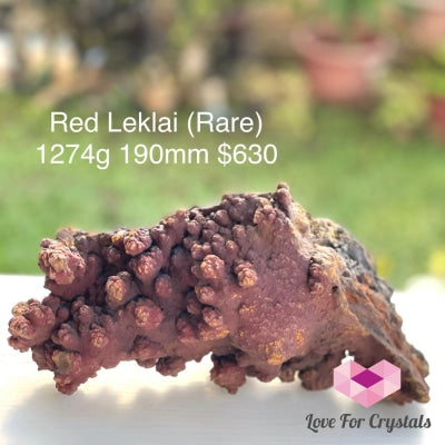 Leklai (Goethite Iridescent) Thailand (Aaa) 1274G 190Mm (Red Rare) Raw Stones