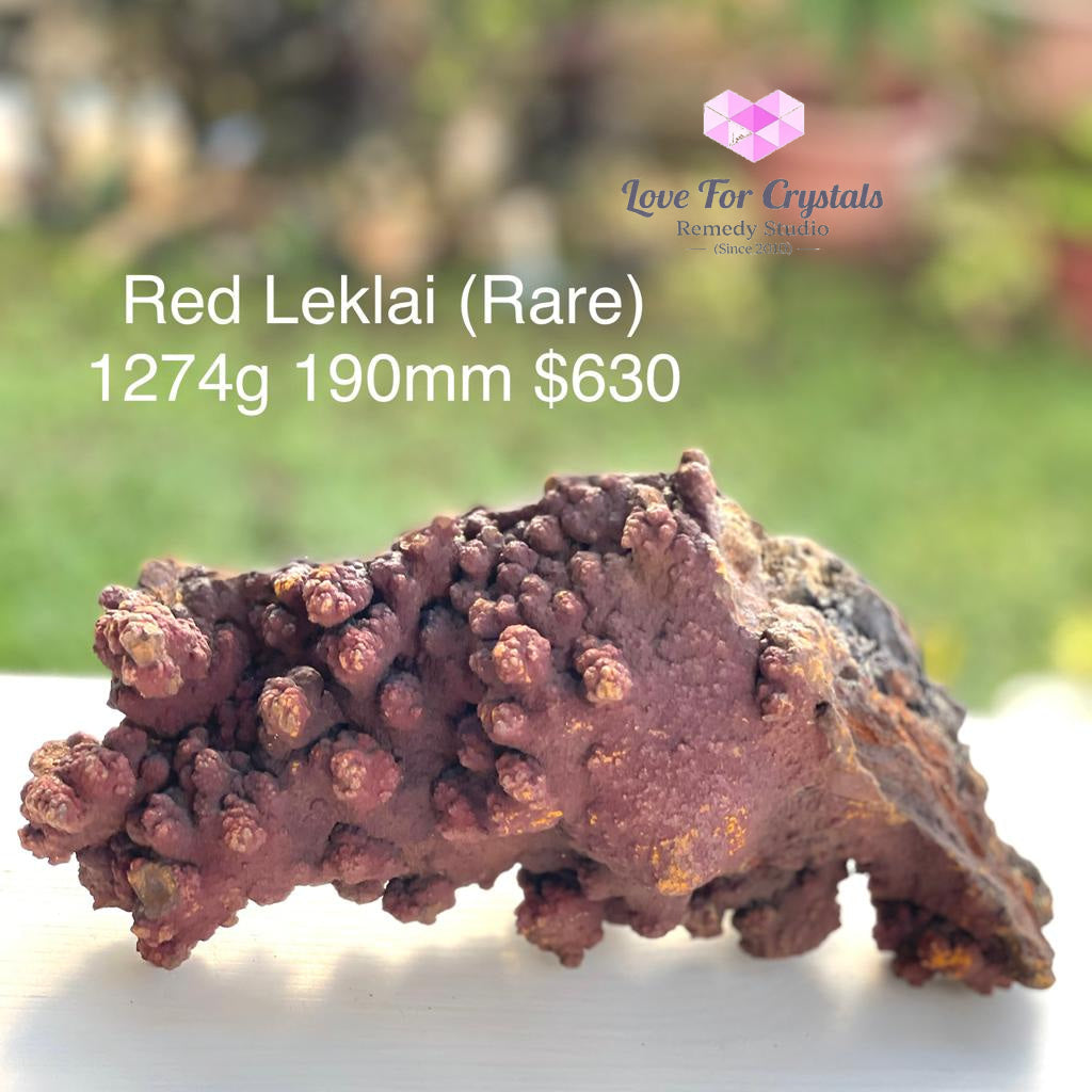 Leklai (Goethite Iridescent) Thailand (Aaa) 1274G 190Mm (Red Rare) Raw Stones