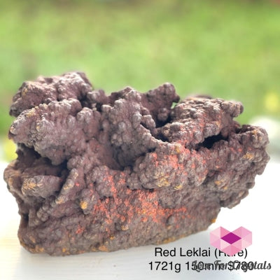 Leklai (Goethite Iridescent) Thailand (Aaa) 1721G 150Mm (Red Rare) Raw Stones
