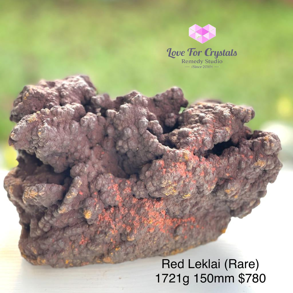 Leklai (Goethite Iridescent) Thailand (Aaa) 1721G 150Mm (Red Rare) Raw Stones