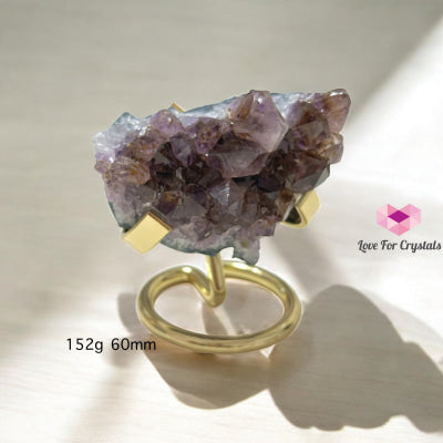 Leklai in Amethyst Cluster with Metal Stand (Brazil) 152g 60mm Leklai