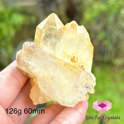 Lemon Quartz Cluster (Natural) Brazil 126G 60Mm Crystal