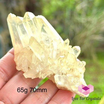 Lemon Quartz Cluster (Natural) Brazil 65G 70Mm Crystal