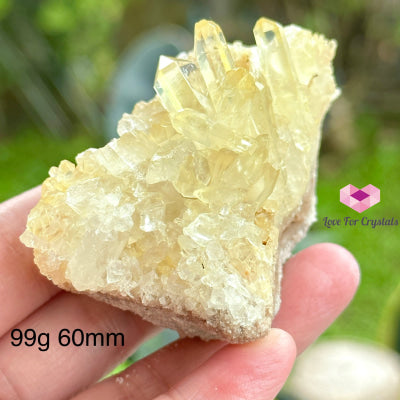 Lemon Quartz Cluster (Natural) Brazil 99G 60Mm Crystal