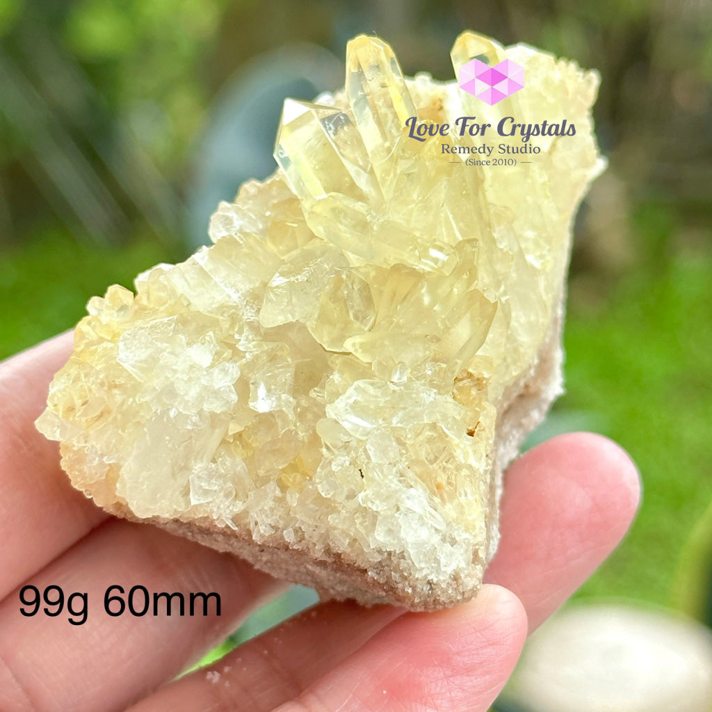 Lemon Quartz Cluster (Natural) Brazil 99G 60Mm Crystal