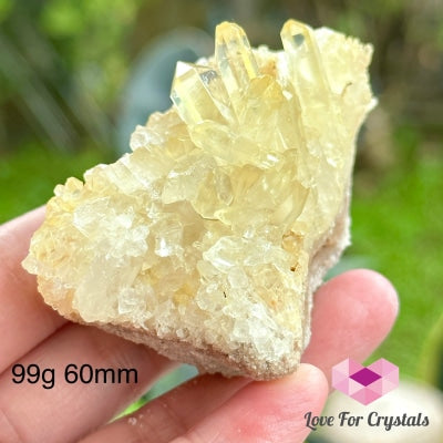 Lemon Quartz Cluster (Natural) Brazil 99G 60Mm Crystal