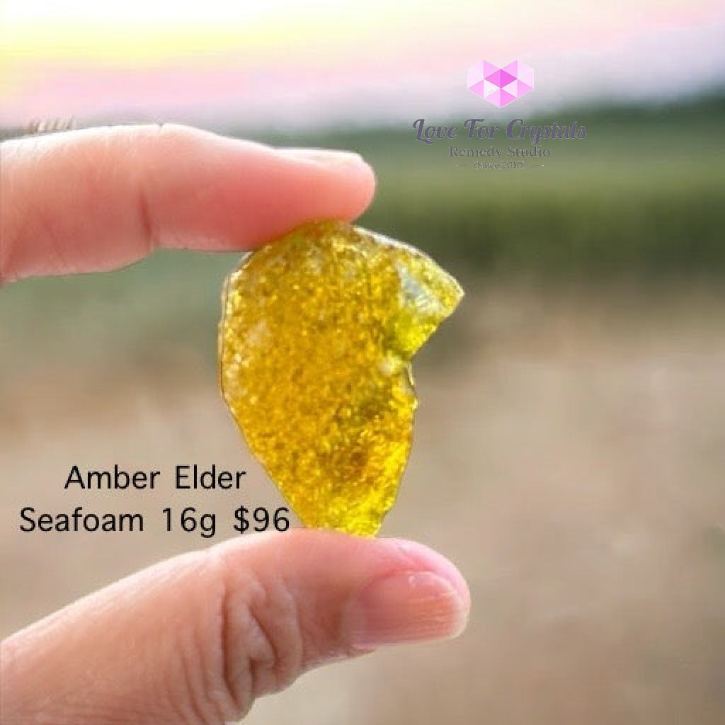 Lemurian Amber Andara Crystal (High Vortex Mount Shasta) 16G (Elder Seafoam) Crystals