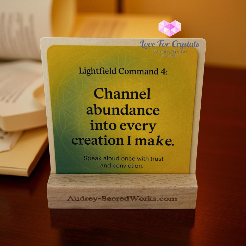 Lightfield Commands Activation Cards by Audrey (with Free Wooden Stand) 55-Card Set with Free Stand Cards