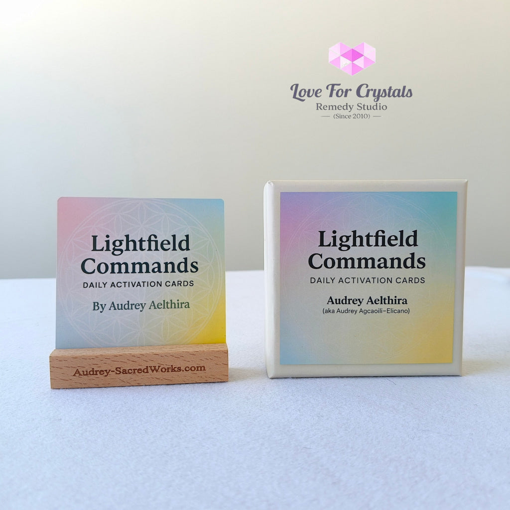 Lightfield Commands Activation Cards by Audrey (with Free Wooden Stand) 55-Card Set with Free Stand Cards