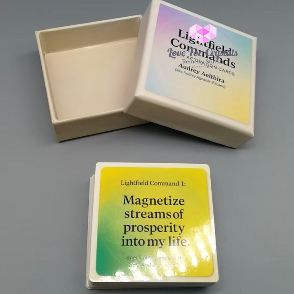 Lightfield Commands Activation Cards by Audrey (with Free Wooden Stand) 55-Card Set with Free Stand Cards