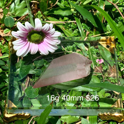 Lithium Lemurian Crystal Points (Aaa) Brazil 16G 40Mm Raw Stones