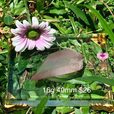 Lithium Lemurian Crystal Points (Aaa) Brazil 16G 40Mm Raw Stones