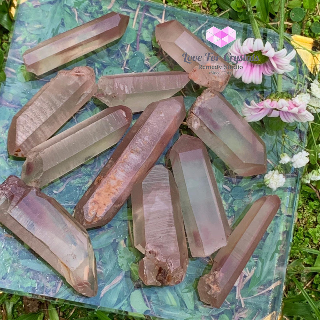 Lithium Lemurian Crystal Points (Aaa) Brazil Raw Stones