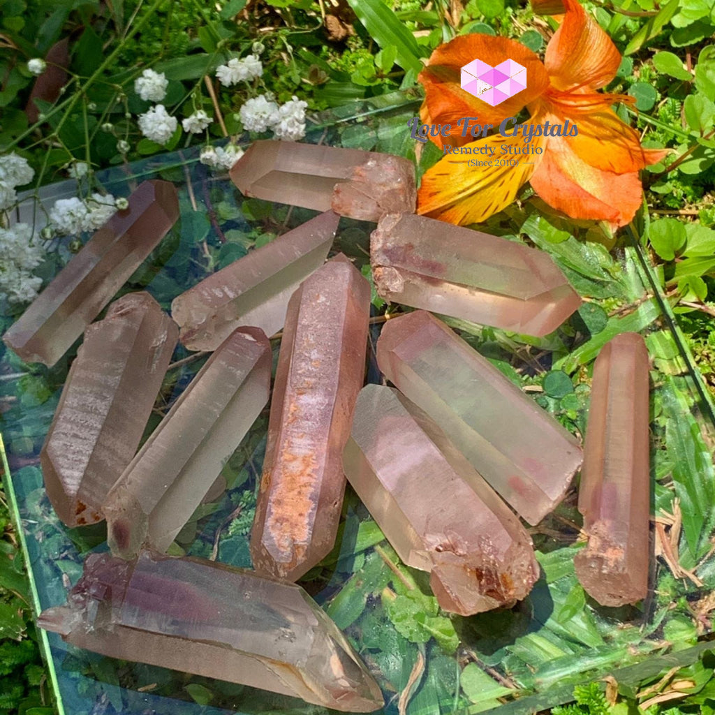 Lithium Lemurian Crystal Points (Aaa) Brazil Raw Stones