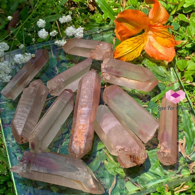 Lithium Lemurian Crystal Points (Aaa) Brazil Raw Stones