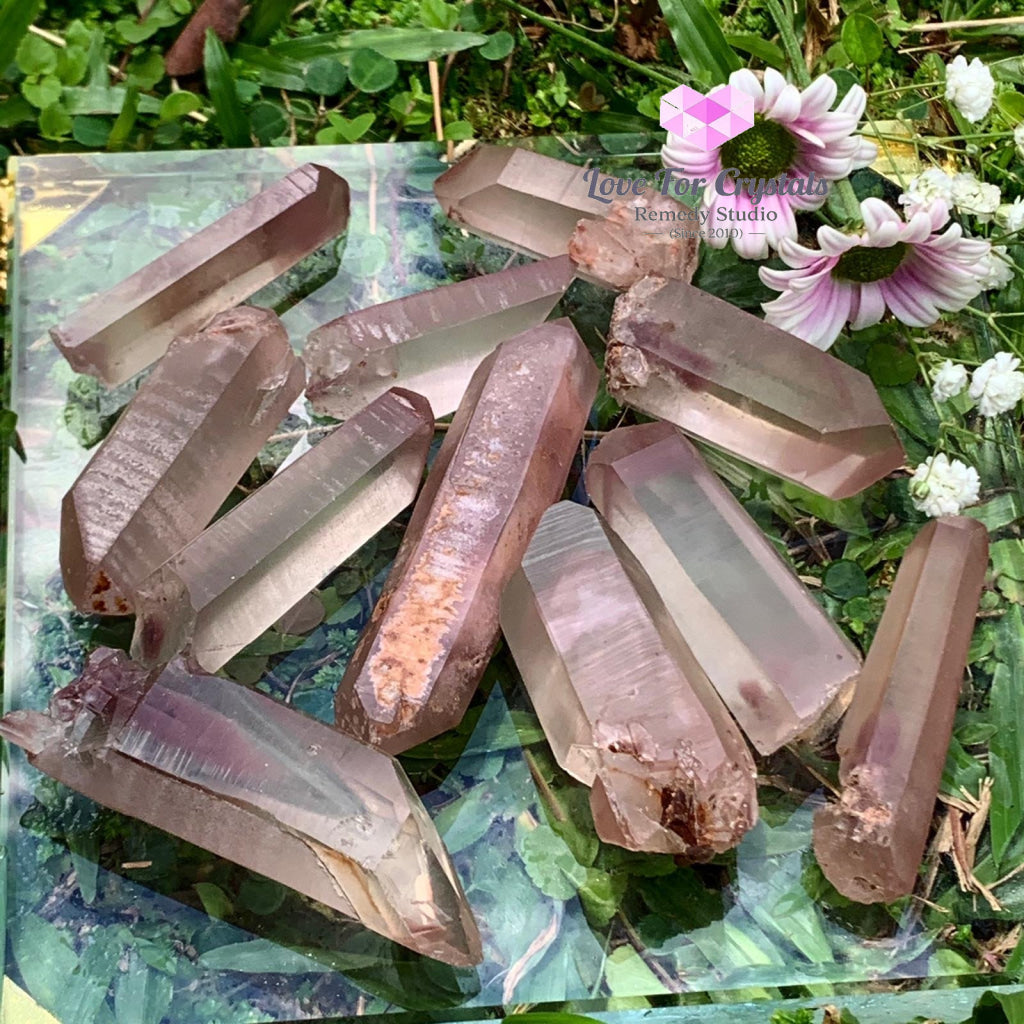 Lithium Lemurian Crystal Points (Aaa) Brazil Raw Stones