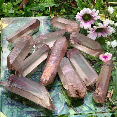 Lithium Lemurian Crystal Points (Aaa) Brazil Raw Stones