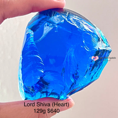 Lord Shiva Sapphire Andara Crystal (High Vortex Mount Shasta) 129G (Heart Piece)