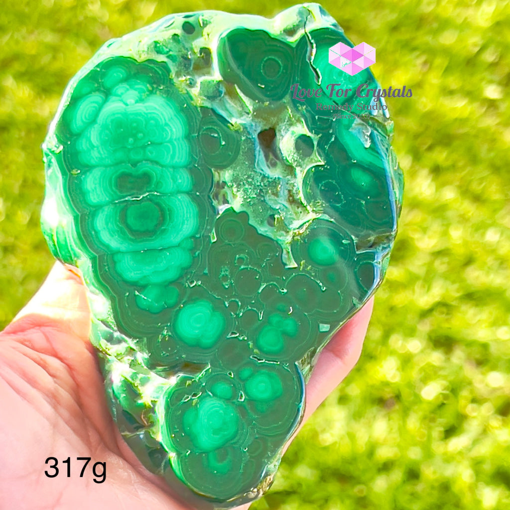 Malachite Chunks (Congo) 317G 110Mm Polished Crystals