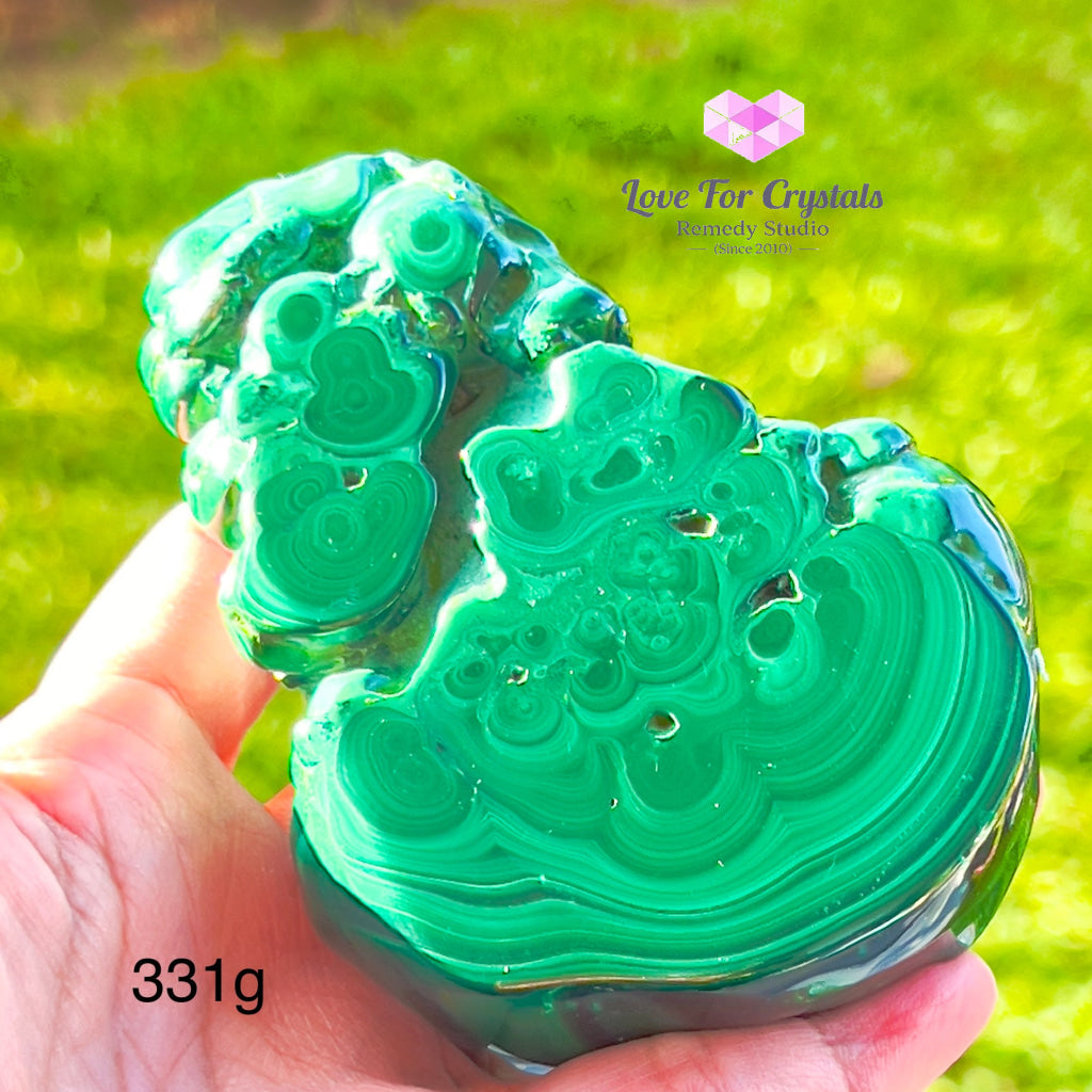 Malachite Chunks (Congo) 331G 90Mm Polished Crystals