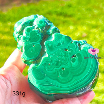 Malachite Chunks (Congo) 331G 90Mm Polished Crystals