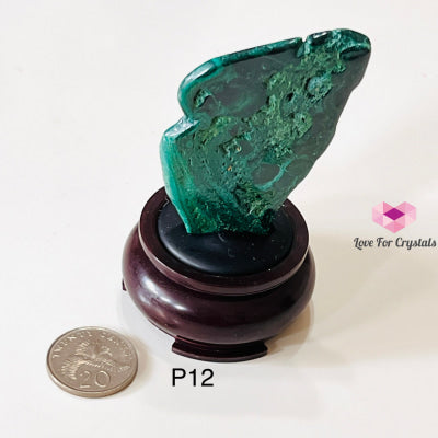 Malachite Natural Slice With Stand (Africa) Polished Crystals