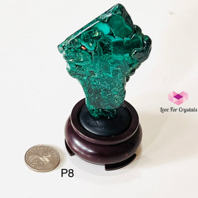 Malachite Natural Slice With Stand (Africa) Polished Crystals