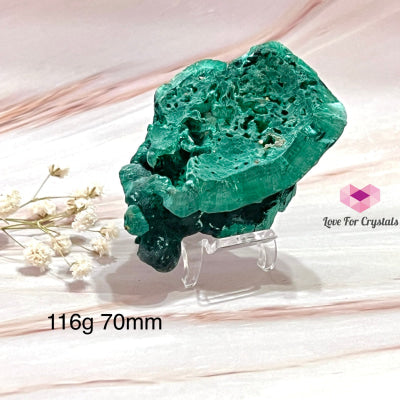 Malachite Raw With Stand (Congo) Crystals