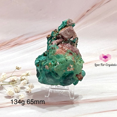 Malachite Raw With Stand (Congo) 134G 65Mm Crystals