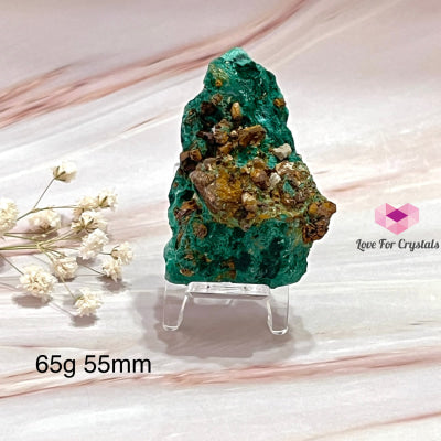 Malachite Raw With Stand (Congo) Crystals