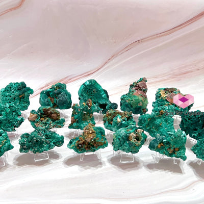 Malachite Raw With Stand (Congo) Crystals