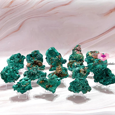 Malachite Raw With Stand (Congo) Crystals