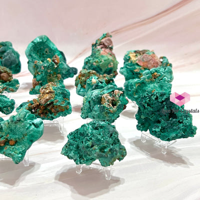 Malachite Raw With Stand (Congo) Crystals
