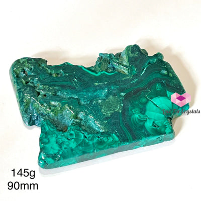 Malachite Slice With Wooden Stand (Congo) Polished Crystals