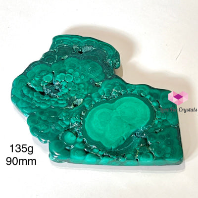 Malachite Slice With Wooden Stand (Congo) Polished Crystals