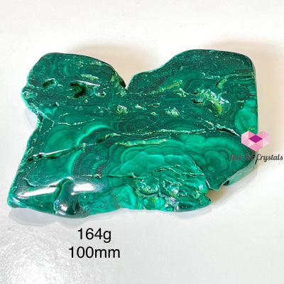 Malachite Slice With Wooden Stand (Congo) Polished Crystals