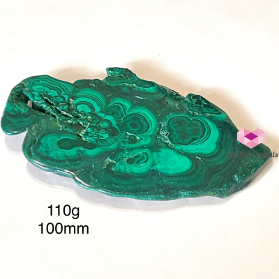 Malachite Slice With Wooden Stand (Congo) Polished Crystals