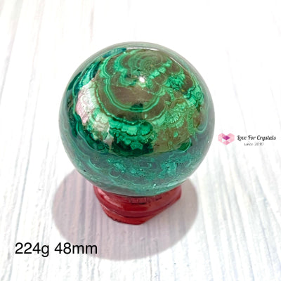 Malachite Spheres (Congo) Aaa 224G 48Mm Crystals