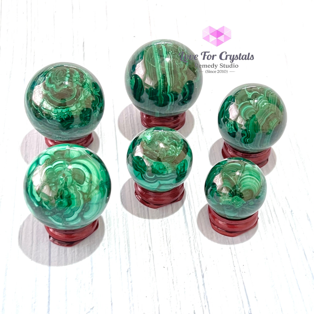 Malachite Spheres (Congo) Aaa Crystals