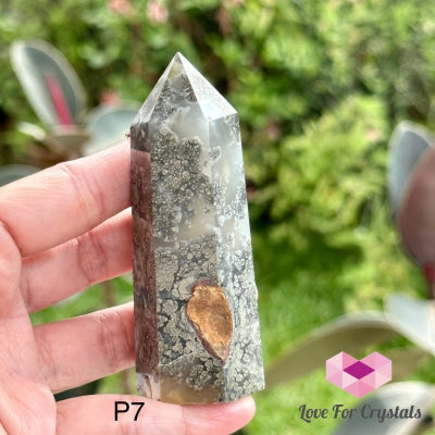 Marcasite (Silver Pyrite) Tower Photo 7 Polished Crystals