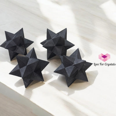 Merkaba Shungite/Graphite Compounded 75mm (Frequency of Purification• Tech Harmony)Pre-encoded activated 75mm (random